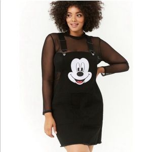 Disney Mickey Overalls Skirt black jean 3X